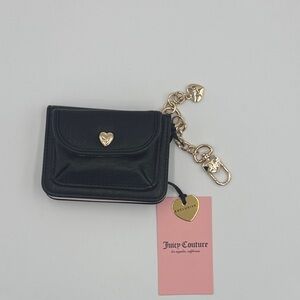 Juicy Couture Black Wallet with Gold Heart Charm